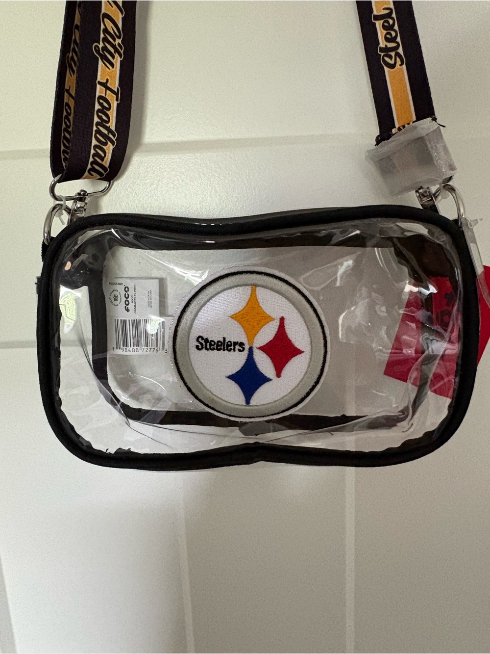 NFL Pittsburgh Steelers Clear Crossbody Bag - NWT